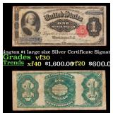 1891 $1 large size Silver Certificate Martha Washi