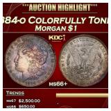 1884-o Morgan Dollar Colorfully Toned $1 ms66+ SEG