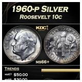 1960-p Roosevelt Dime Silver 10c ms66+ SEGS