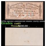 1864 5th Series Confederate States Thirty Dollars