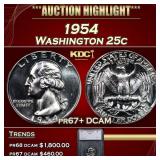 1954 Proof Washington Quarter 25c pr67+ DCAM SEGS