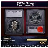 1972-s Silver Proof Eisenhower Dollar $1 pr70 dcam