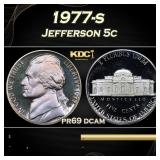 1977-s Proof Jefferson Nickel 5c Grades pr69 dcam
