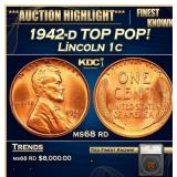 1942-d Lincoln Cent TOP POP! 1c ms68 rd SEGS