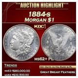 1884-s Morgan Dollar 1 ms62+ PL USCG