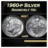 1960-p Roosevelt Dime Silver 10c Grades ms66