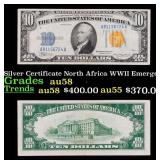 1934A $10 Silver Certificate North Africa WWII Eme
