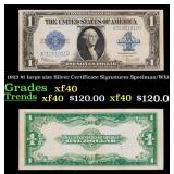 1923 $1 large size Silver Certificate Grades xf Si