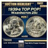 1939-s Washington Quarter TOP POP! 25c ms68 SEGS