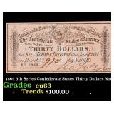 1864 5th Series Confederate States Thirty Dollars