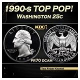 1990-s Proof Washington Quarter TOP POP! 25c pr70