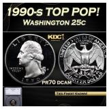 1990-s Proof Washington Quarter TOP POP! 25c pr70