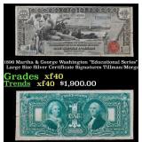 1896 $1 large size Silver Certificate Martha & Geo