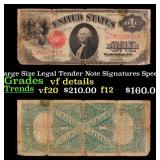 1917 $1 Large Size Legal Tender Note Grades vf det