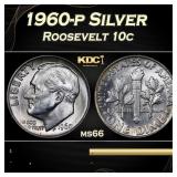 1960-p Roosevelt Dime Silver 10c Grades ms66
