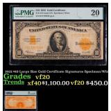 1922 $10 Large Size Gold Certificate vf20 PMG Sign