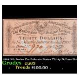 1864 5th Series Confederate States Thirty Dollars