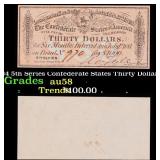 1864 5th Series Confederate States Thirty Dollars