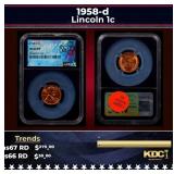 NGC 1958-d Lincoln Cent 1c ms66 rd NGC