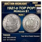 1921-d Morgan Dollar TOP POP! $1 ms68 SEGS