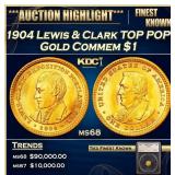 1904 Lewis & Clark Gold Commem Dollar TOP POP! 1 m