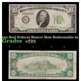1928B $10 Green Seal Federal Reseve Note Redeemabl