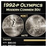 1992-p Olympics Modern Commem Half Dollar 50c ms70