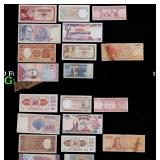 Group of 10 Foreign Banknotes - Wide Variety of Co
