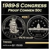 1989-S Congress Proof Modern Commem Half Dollar 50