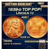 1939-d Lincoln Cent TOP POP! 1c ms68 rd SEGS