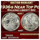 1936-s Walking Liberty Half Dollar Near Top Pop 50