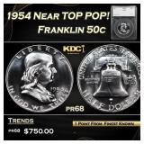 1954 Proof Franklin Half Dollar Near TOP POP! 50c