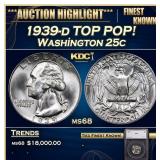 1939-d Washington Quarter TOP POP! 25c ms68 SEGS