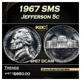 1967 SMS Jefferson Nickel 5c sp67 DCAM SEGS