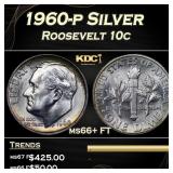 1960-p Roosevelt Dime Silver 10c ms66+ FT SEGS