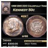 PCGS 1966 SMS DDO Kennedy Half Dollar Colorfully T
