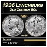 1936 Lynchburg Old Commem Half Dollar 50c ms66 SEG