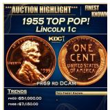 1955 Proof Lincoln Cent TOP POP! 1c pr69 rd DCAM U