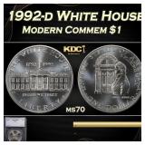 1992-d White House Modern Commem Dollar $1 ms70 SE