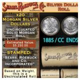 SEARS 20 Coin UNC Morgan Dollar $1 Roll With CC En