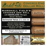 MARSHALL FIELDS RARE Circ Black Lvl 20 Coin Morgan