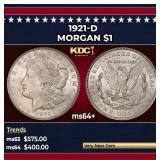 1921-d Morgan Dollar $1 Grades ms64+