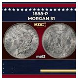 1888-p Morgan Dollar $1 Grades ms63