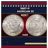 1887-p Morgan Dollar $1 Grades ms63