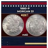 1880-p Morgan Dollar $1 Grades ms62