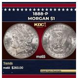 1888-p Morgan Dollar $1 Grades ms65