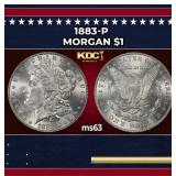 1883-p Morgan Dollar $1 Grades ms63