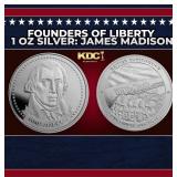 Founders of Liberty 1 oz Silver: James Madison Rou