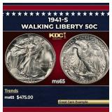 1941-s Walking Liberty Half Dollar 50c Grades ms65