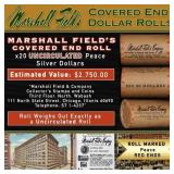 Rare RED Level MARSHALL FIELDS Unc Peace $1 Roll 2